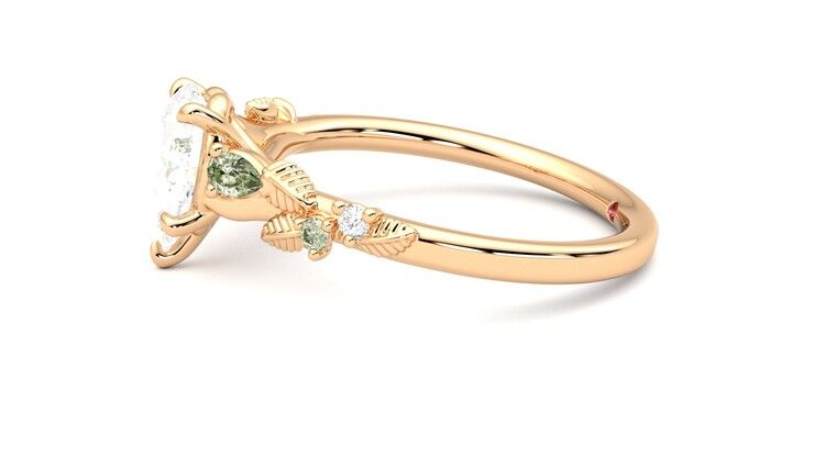 Taylor & Hart Lierre Pear Engagement Ring 360 degree image 21