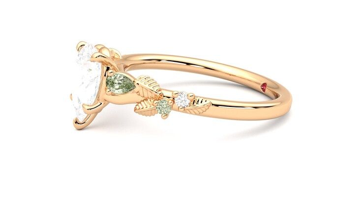 Taylor & Hart Lierre Pear Engagement Ring 360 degree image 22