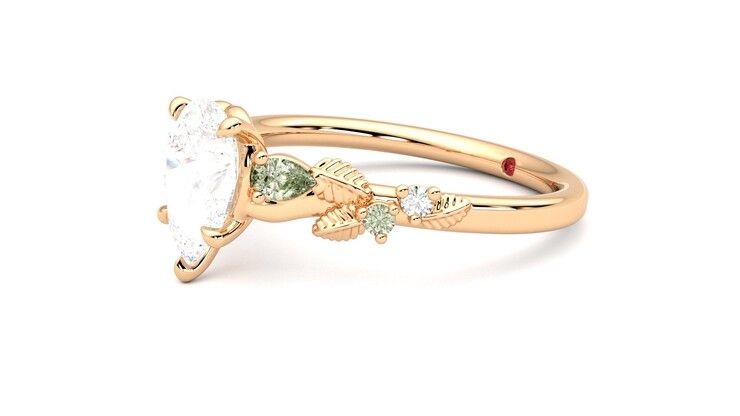 Taylor & Hart Lierre Pear Engagement Ring 360 degree image 23
