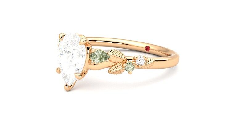 Taylor & Hart Lierre Pear Engagement Ring 360 degree image 24