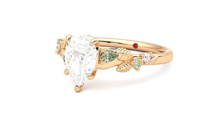 Taylor & Hart Lierre Pear Engagement Ring 360 degree image 25