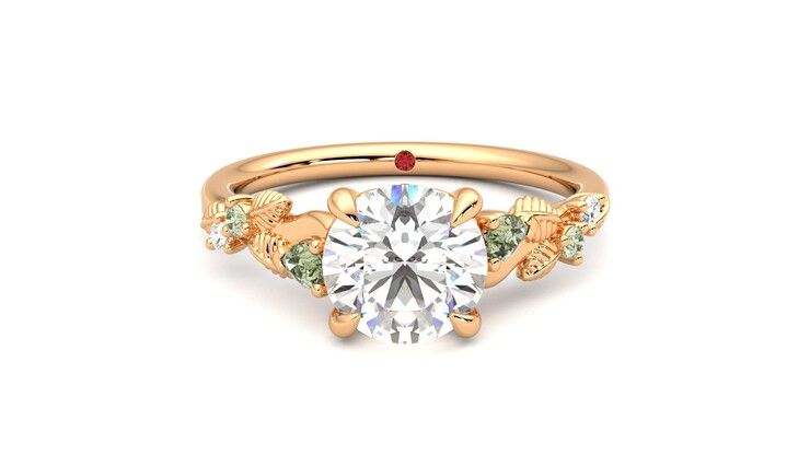 Taylor & Hart Lierre Round Engagement Ring 360 degree image 0