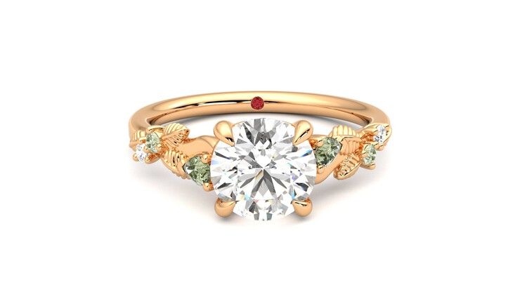 Taylor & Hart Lierre Round Engagement Ring 360 degree image 1