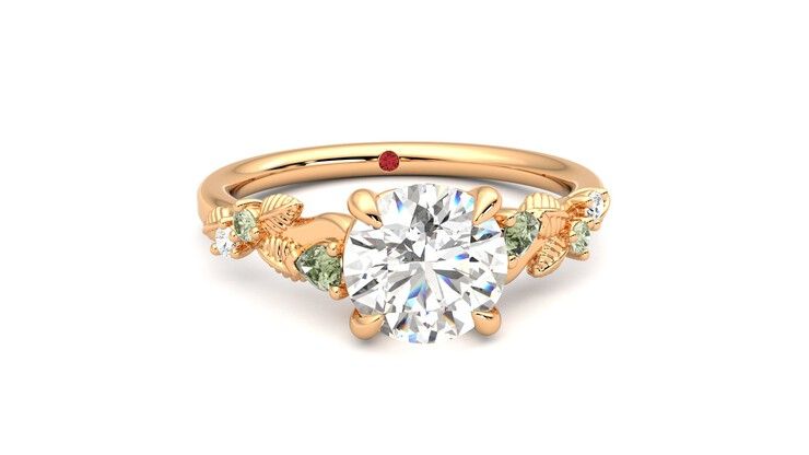 Taylor & Hart Lierre Round Engagement Ring 360 degree image 2