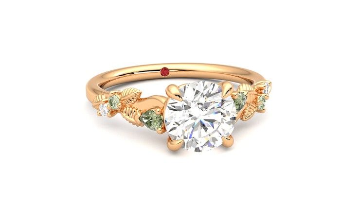 Taylor & Hart Lierre Round Engagement Ring 360 degree image 3