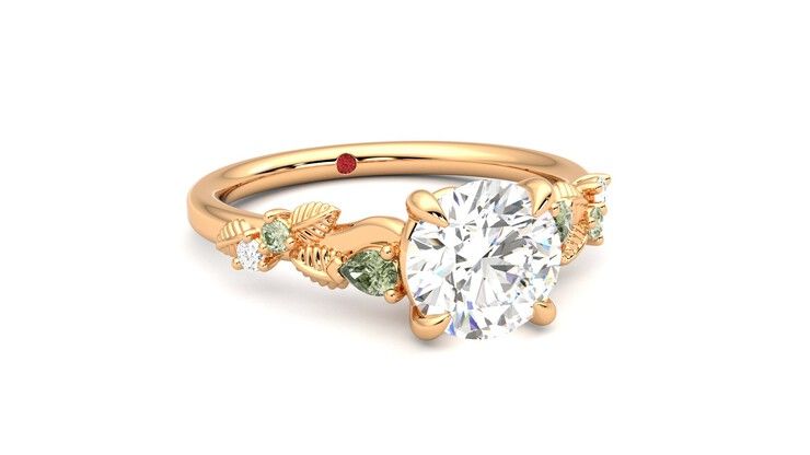 Taylor & Hart Lierre Round Engagement Ring 360 degree image 4