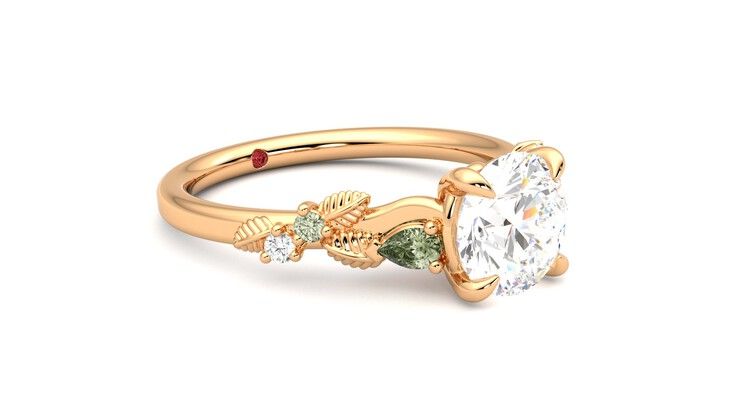 Taylor & Hart Lierre Round Engagement Ring 360 degree image 6