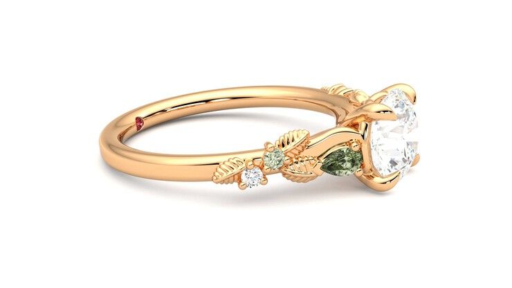 Taylor & Hart Lierre Round Engagement Ring 360 degree image 8
