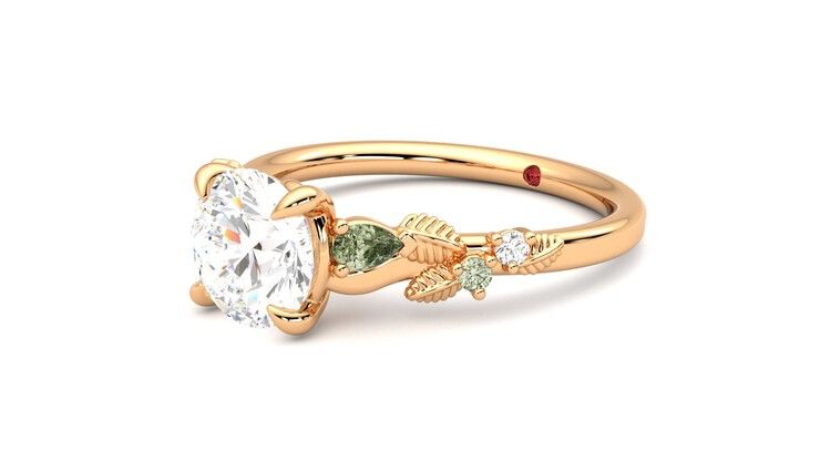Taylor & Hart Lierre Round Engagement Ring 360 degree image 24