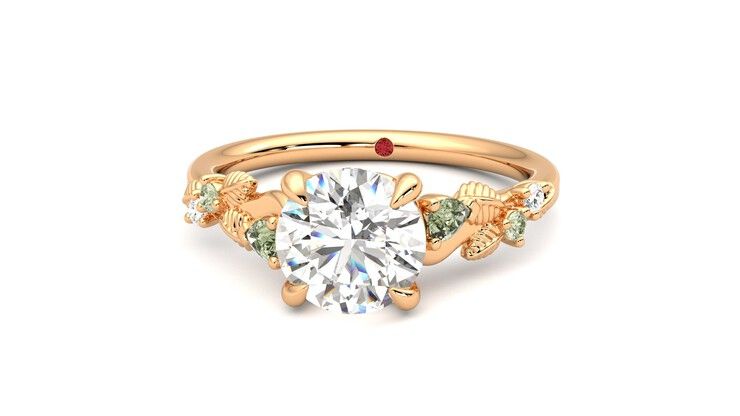 Taylor & Hart Lierre Round Engagement Ring 360 degree image 28