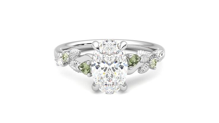 Taylor & Hart Lierre Oval Engagement Ring 360 degree image 0
