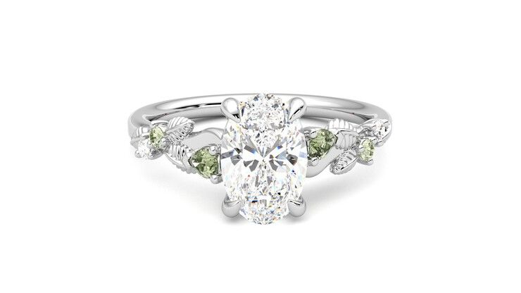 Taylor & Hart Lierre Oval Engagement Ring 360 degree image 1