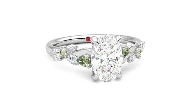 Taylor & Hart Lierre Oval Engagement Ring 360 degree image 3