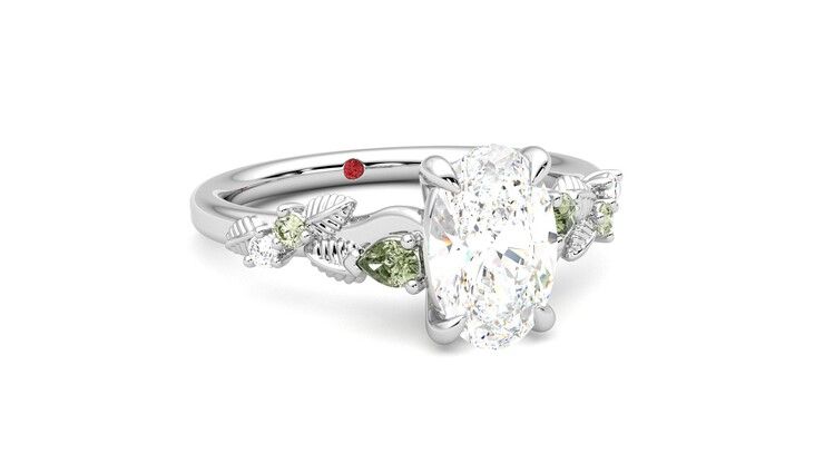 Taylor & Hart Lierre Oval Engagement Ring 360 degree image 4