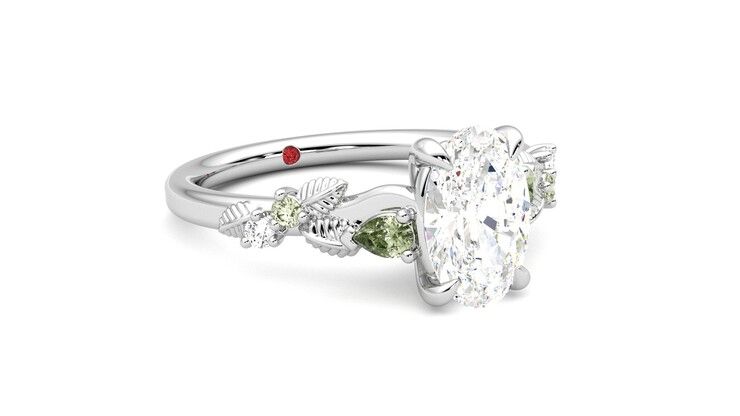 Taylor & Hart Lierre Oval Engagement Ring 360 degree image 5