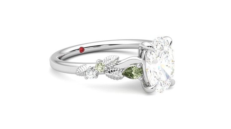 Taylor & Hart Lierre Oval Engagement Ring 360 degree image 6