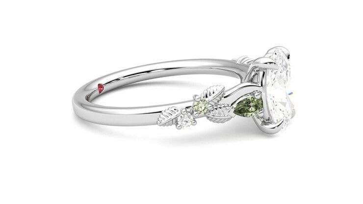Taylor & Hart Lierre Oval Engagement Ring 360 degree image 8