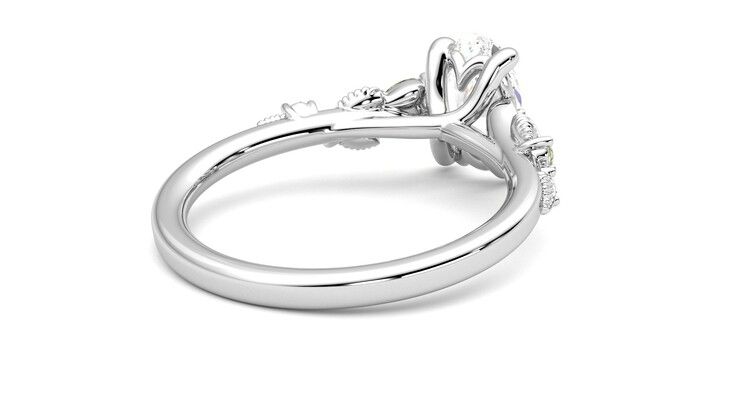 Taylor & Hart Lierre Oval Engagement Ring 360 degree image 12