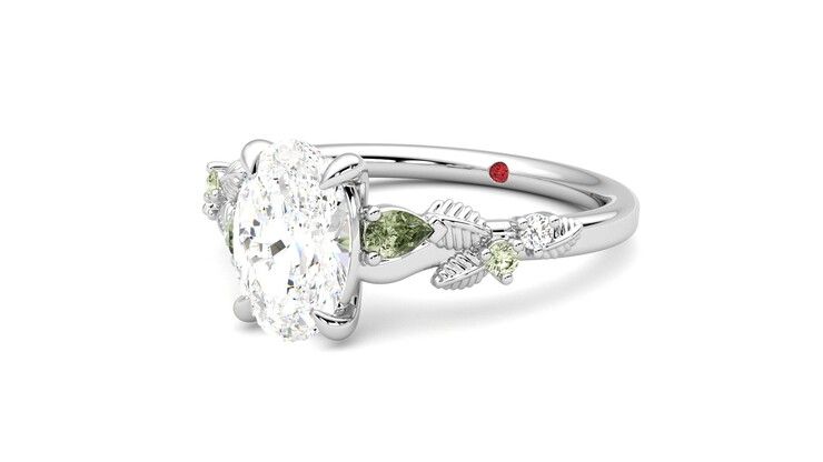 Taylor & Hart Lierre Oval Engagement Ring 360 degree image 24