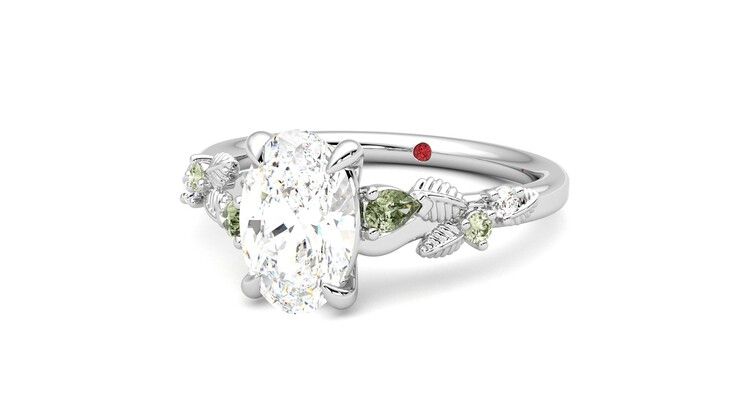 Taylor & Hart Lierre Oval Engagement Ring 360 degree image 25