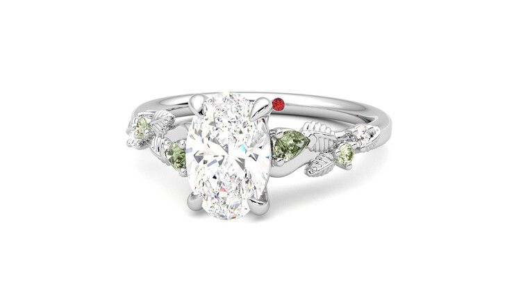 Taylor & Hart Lierre Oval Engagement Ring 360 degree image 26