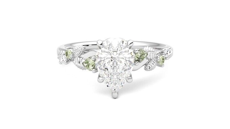 Taylor & Hart Lierre Pear Engagement Ring 360 degree image 0