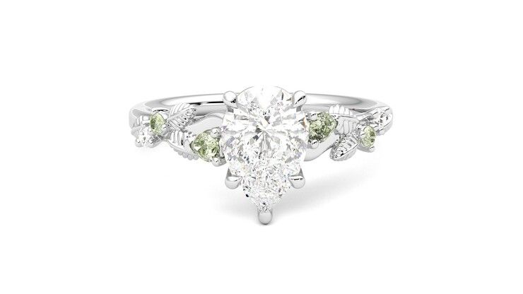 Taylor & Hart Lierre Pear Engagement Ring 360 degree image 1