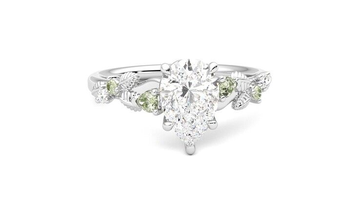 Taylor & Hart Lierre Pear Engagement Ring 360 degree image 2