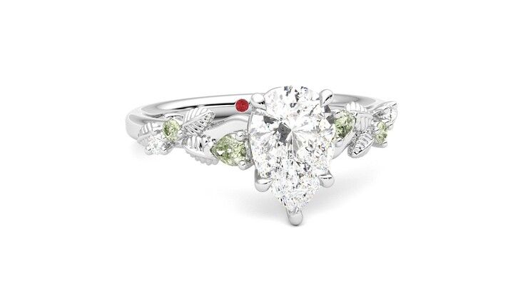Taylor & Hart Lierre Pear Engagement Ring 360 degree image 3