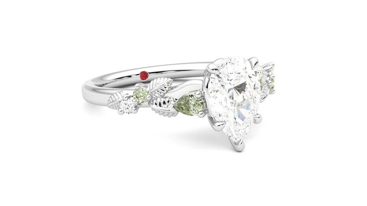 Taylor & Hart Lierre Pear Engagement Ring 360 degree image 5