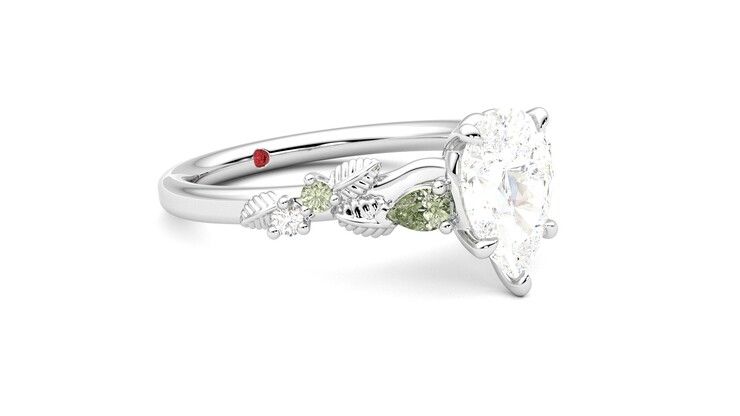 Taylor & Hart Lierre Pear Engagement Ring 360 degree image 6