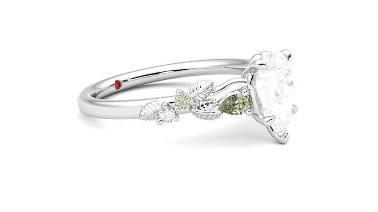 Taylor & Hart Lierre Pear Engagement Ring 360 degree image 7