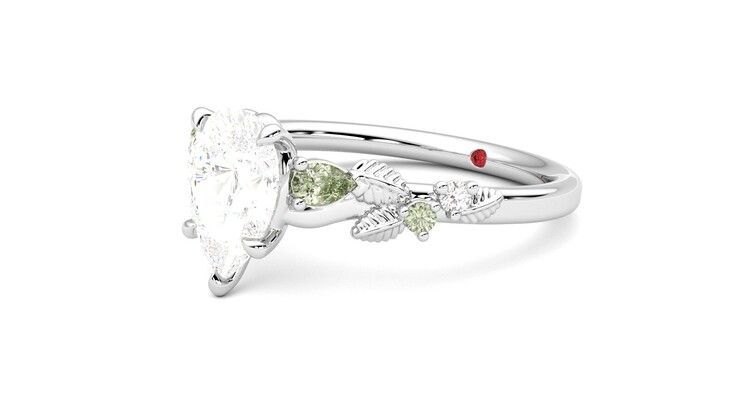 Taylor & Hart Lierre Pear Engagement Ring 360 degree image 24