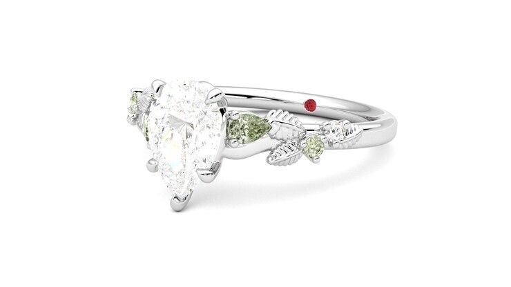 Taylor & Hart Lierre Pear Engagement Ring 360 degree image 25