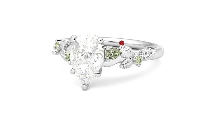 Taylor & Hart Lierre Pear Engagement Ring 360 degree image 26