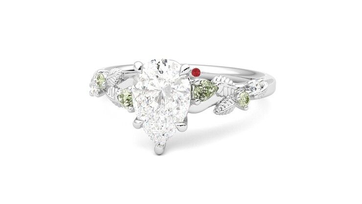 Taylor & Hart Lierre Pear Engagement Ring 360 degree image 27