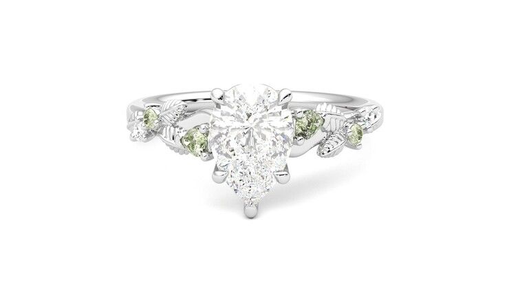 Taylor & Hart Lierre Pear Engagement Ring 360 degree image 29