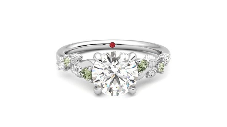Taylor & Hart Lierre Round Engagement Ring 360 degree image 1