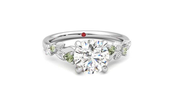 Taylor & Hart Lierre Round Engagement Ring 360 degree image 2