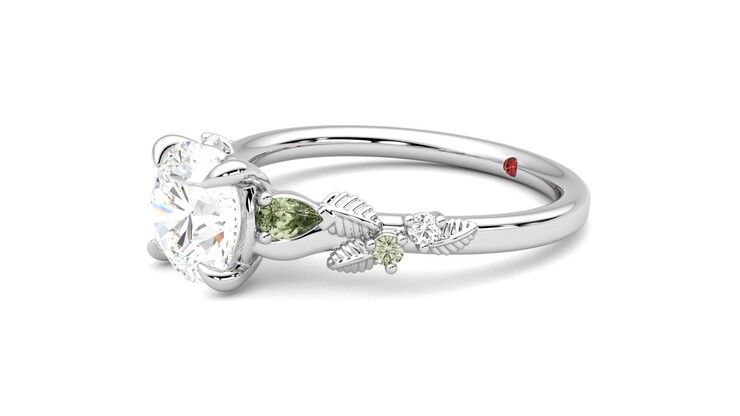 Taylor & Hart Lierre Round Engagement Ring 360 degree image 23