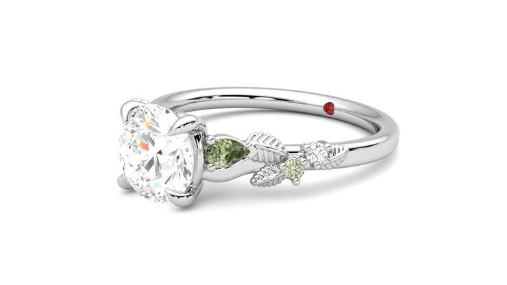 Taylor & Hart Lierre Round Engagement Ring 360 degree image 24