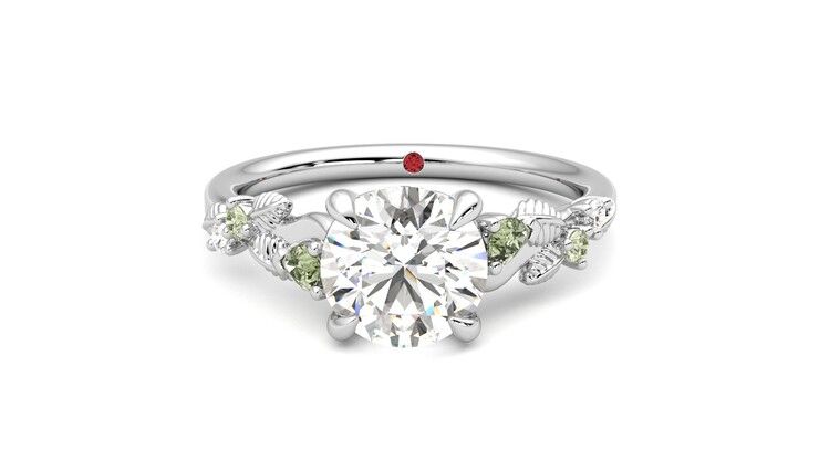 Taylor & Hart Lierre Round Engagement Ring 360 degree image 29