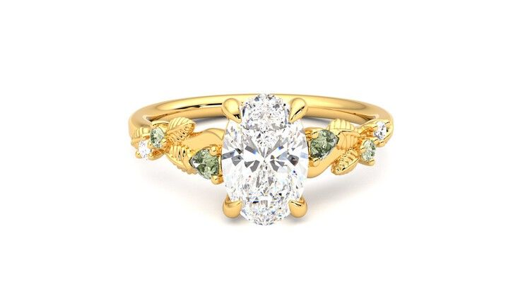 Taylor & Hart Lierre Oval Engagement Ring 360 degree image 1