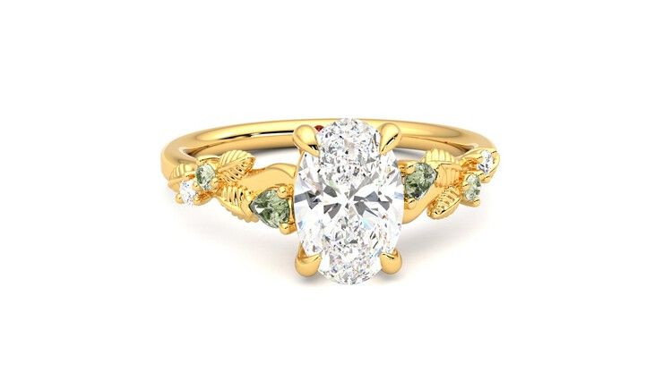 Taylor & Hart Lierre Oval Engagement Ring 360 degree image 2