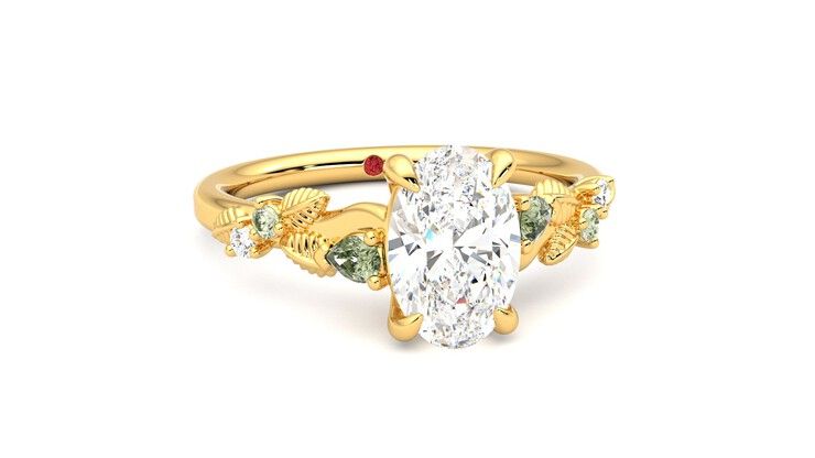 Taylor & Hart Lierre Oval Engagement Ring 360 degree image 3