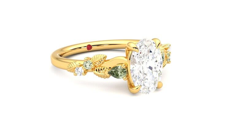Taylor & Hart Lierre Oval Engagement Ring 360 degree image 5