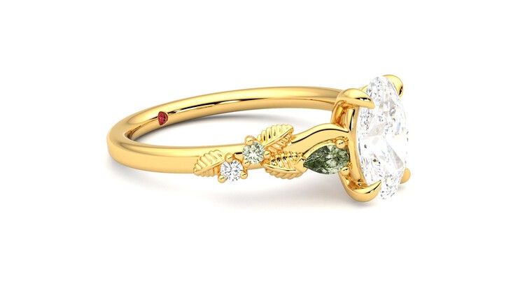 Taylor & Hart Lierre Oval Engagement Ring 360 degree image 6