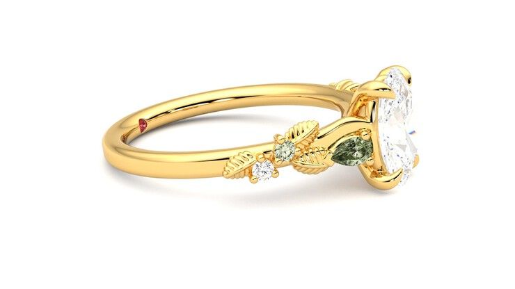 Taylor & Hart Lierre Oval Engagement Ring 360 degree image 7
