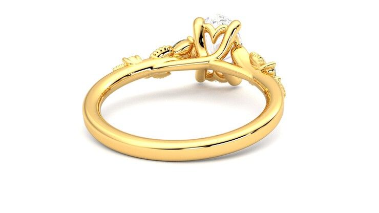 Taylor & Hart Lierre Oval Engagement Ring 360 degree image 12