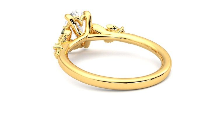 Taylor & Hart Lierre Oval Engagement Ring 360 degree image 14
